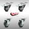 Service Caster 3.5 Inch SS Thermoplastic Rubber Wheel Top Plate Caster Total Lock Brakes, 2PK SCC-SSTTL20S3514-TPRB-2-S-2 - alternate 3